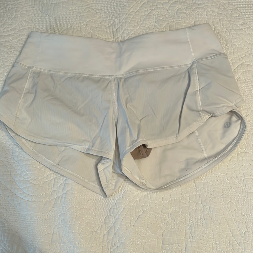 White lulu Lemon shorts